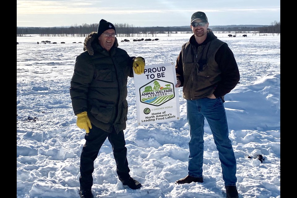 Pierre Bélanger and his son, Charles, from Bison du Nord. (Supplied photo)