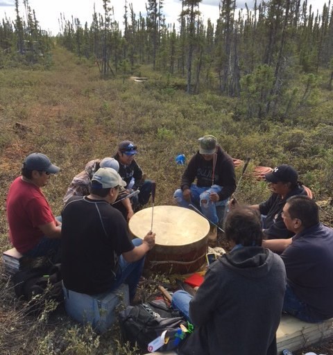 Webeque drum ceremony Eagle's Nest