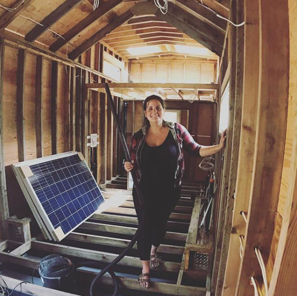 Carole Lyne Robin lives in a 236-square-foot tiny home she built from scratch, and is now teaming up with Riversedge Developments to construct more tiny homes, which will be located on the former paper mill property in Iroquois Falls. (Supplied photo)