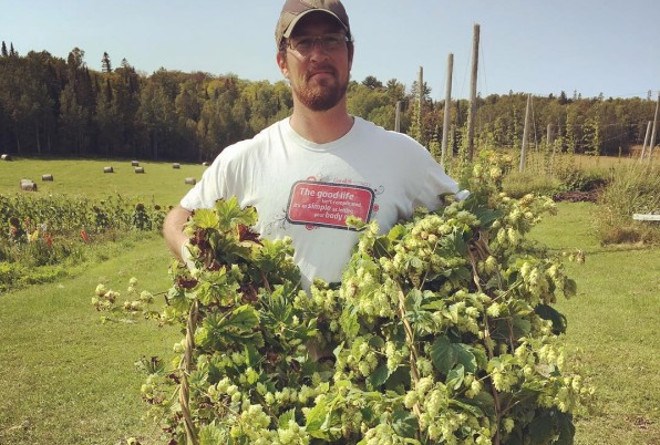 Fred Post and Robin Sutherland (not pictured) began growing hops on their Desbarats farm in 2015, and are currently harvesting about 30 pounds of hops a year. (Supplied photo)