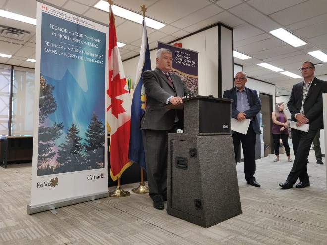 On July 29, Sault MP Terry Sheehan  announced $785,740 for the Sault Ste. Marie Economic Development Corp. to help local companies bid on defence-related contract work. (Supplied photo)
