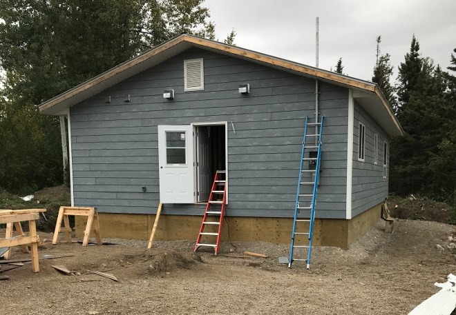 As part of the learning experience, students put their new skills to work building a house. (Supplied photo)