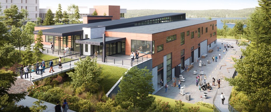 Ground broke on the Cliff Fielding Research, Innovation and Engineering Building at Laurentian University in Sudbury in 2016. Construction is scheduled to be complete this spring. (Submitted image)