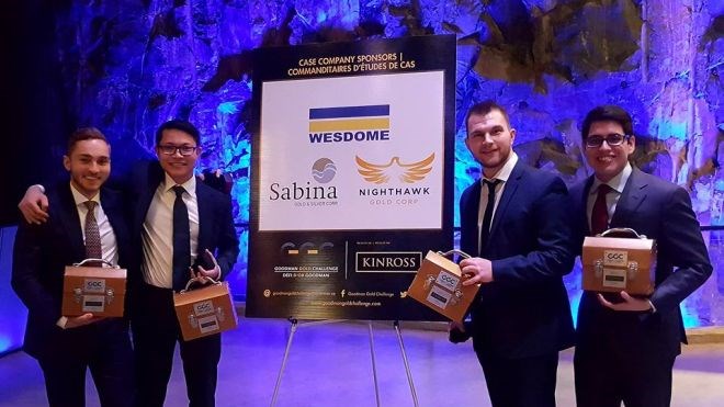 The Lassonde Mineral Engineering team from the University of Toronto was declared the winning entry at the 2018 Goodman Gold Challenge on Jan. 28 (Supplied photo)