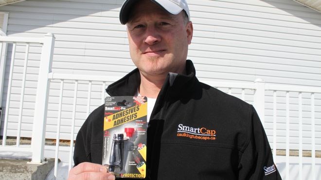 Sean Dubé’s new product, the SmartCap Pro, is designed to preserve contractor adhesive before it dries out, extending the product’s life and reducing cost for consumers.