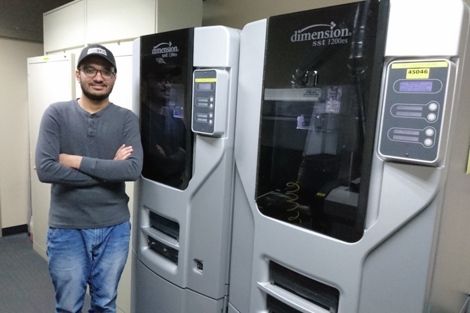 Teleremote technology company Hard-Line used its 3D printers to help produce face shields for Health Sciences North. (Supplied photo)