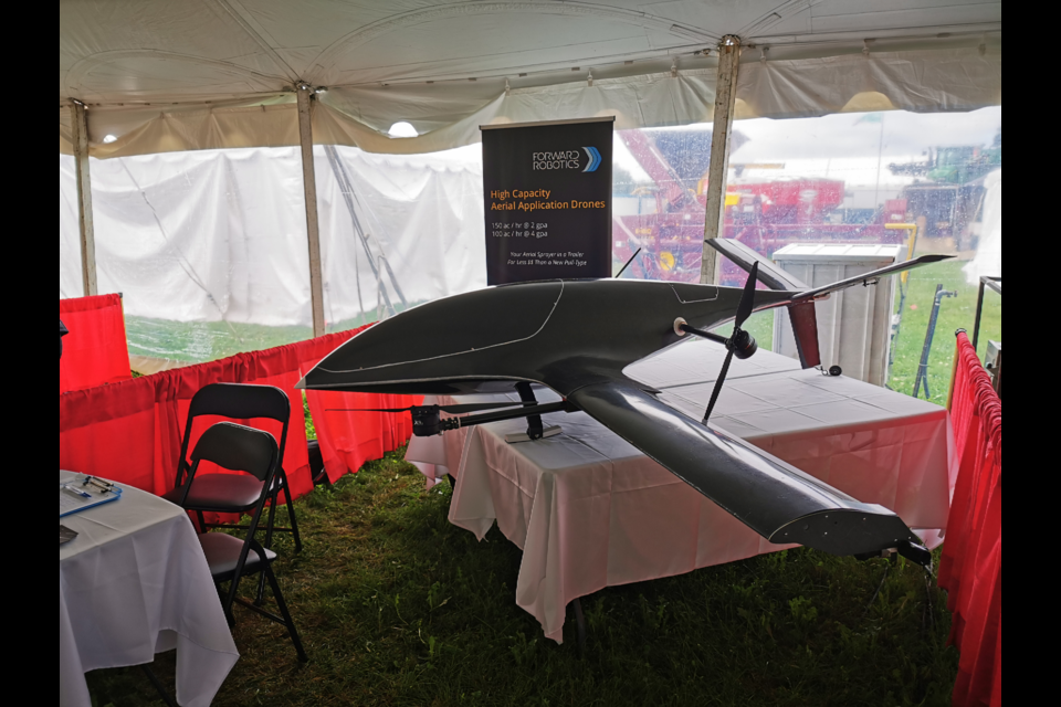 Meng Wei and Tamara Finlay, founders of Forward Robotics, hit the road this summer to showcase the prototype of the U7AG Aerial Application Drone to farmers across Ontario