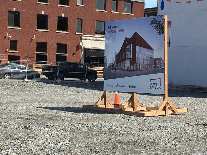 Building construction on Place des Arts, Sudbury’s $30-million francophone arts centre, is slated to begin the week of Aug. 5. (Supplied photo)