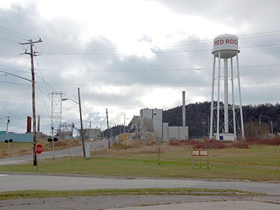 The former Norampac linerboard mill in Red Rock could be the future site of commercial port and export wood pellet plant.