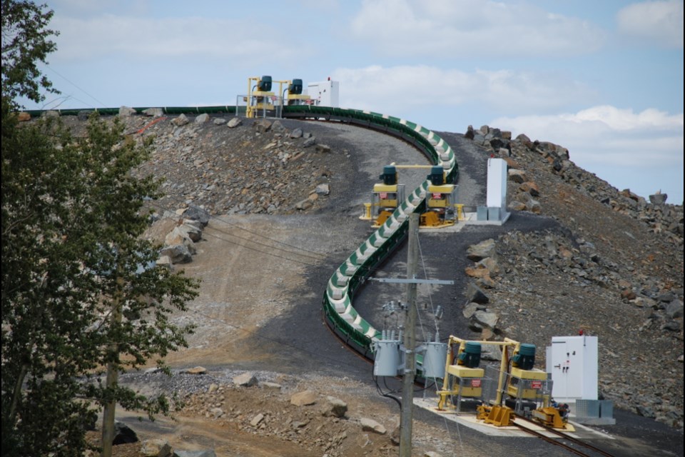 The Rail-Veyor is like a rollercoaster for ore, moving materials along a track through various areas of a mine. (File photo)