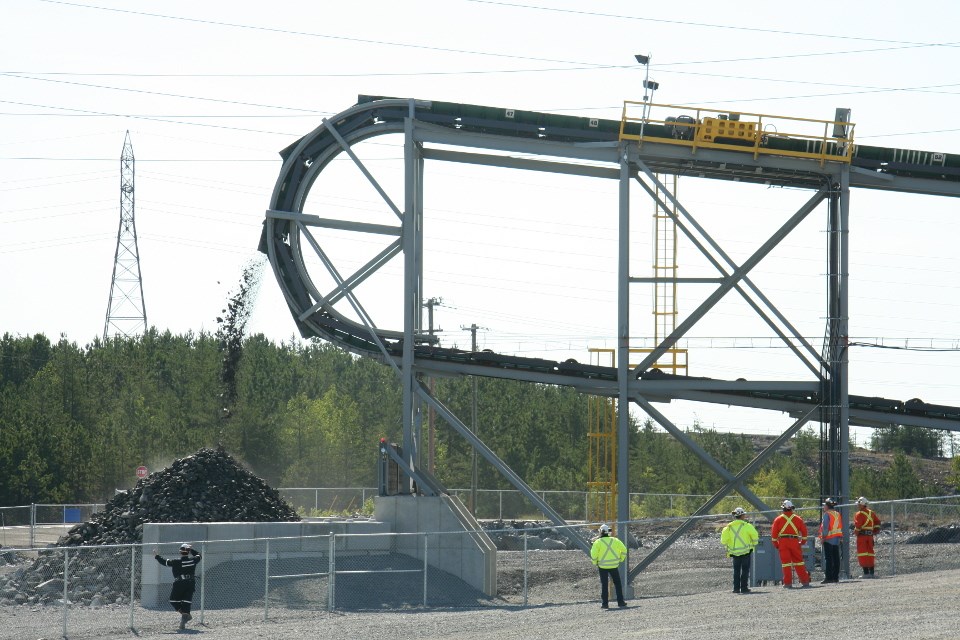 The Rail-Veyor is like a rollercoaster for ore, moving materials along a track through various areas of a mine. (File photo)