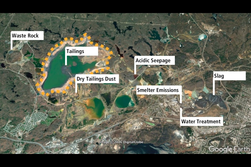 Google Earth image of Vale's Copper Cliff tailings site in Sudbury (Photo supplied)