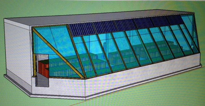 A digital rendering of what the Wikwemikong High School greenhouse may look like when construction is completed.