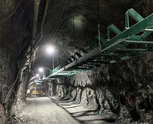 Young Davidson Lower Mine conveyor