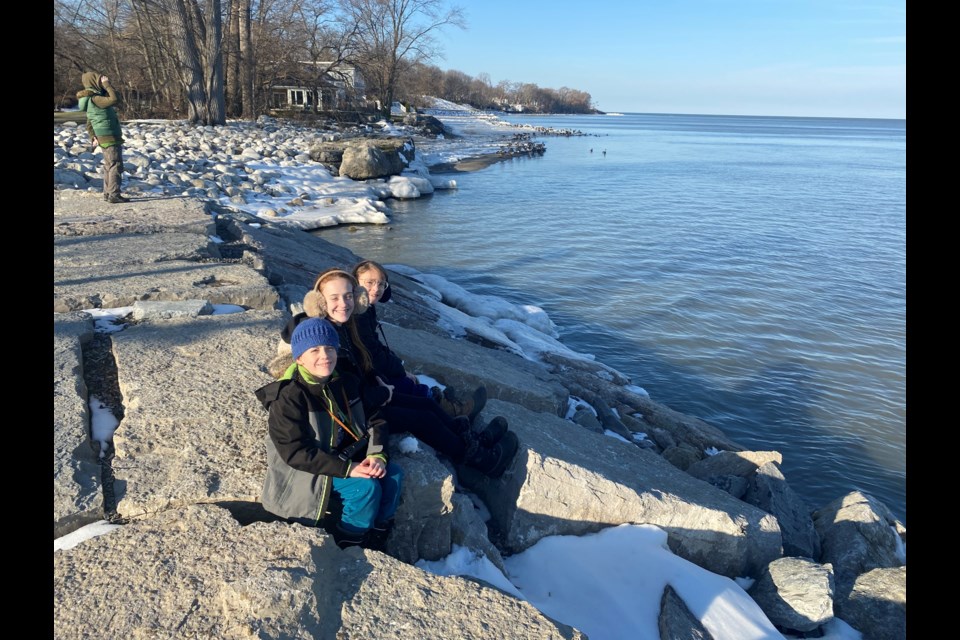 Elise, Bella and Lachlan Gilchrist go on a birding adventure along the Niagara-on-the-Lake waterfront.