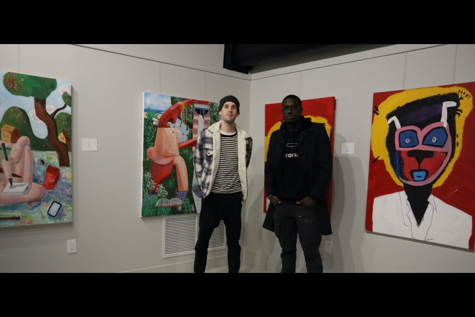 Dillon Douglas and Chris Louis, friends who share a love of art, are sharing an exhibit of their art at Ironwood Cider House.