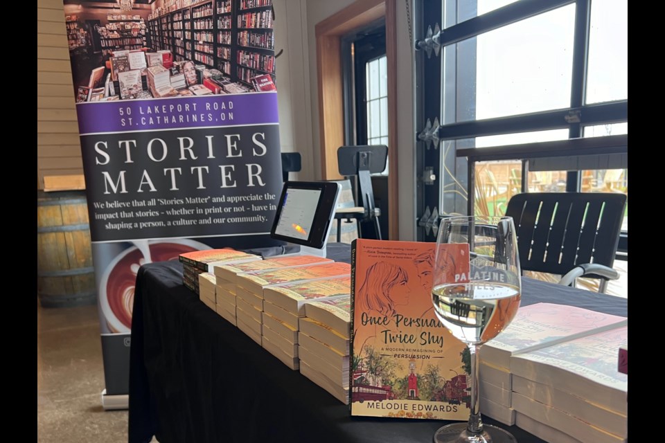 Author Melodie Edwards chose the Palatine Hills Estate Winery as the location for her talk in NOTL.