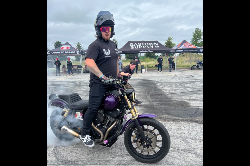 Brad Wall is part of the stunt show at Clare's.
