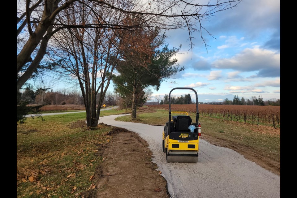 Work has started on phase 2 of the Heritage Trail between Line 1 and East West Line. This section will be completed in the spring with addition of the fine gravel on top and topsoil and seeding.