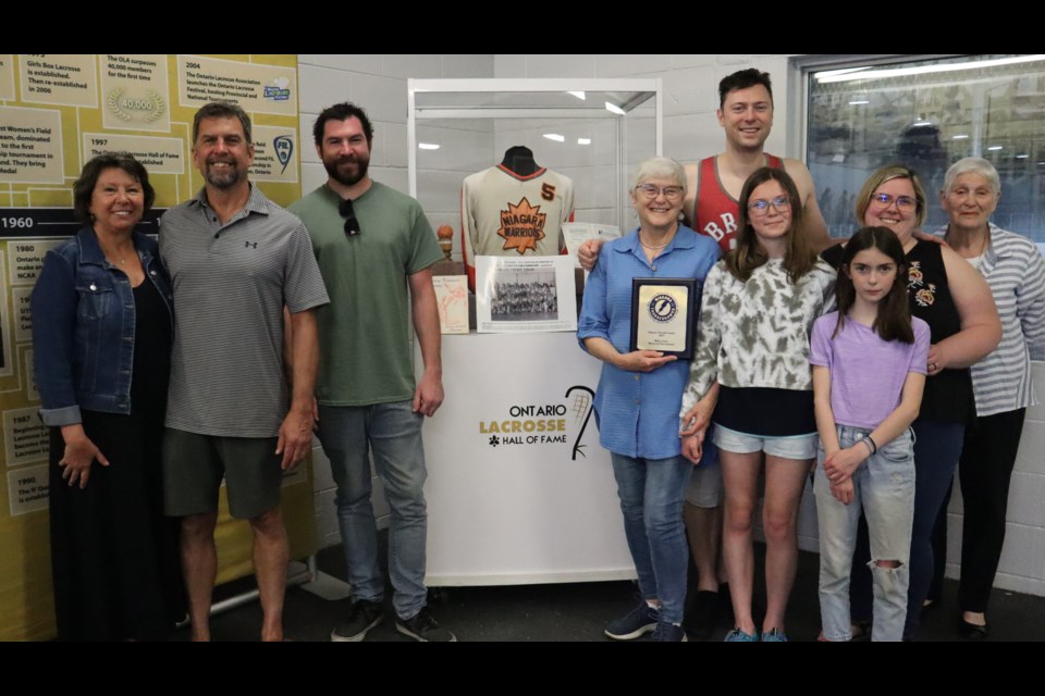 Mike Jones’ family were pleased to see him honoured. Attending the celebration were Karen Jones, Dave Jones, Bryn Jones, Mike’s wife Anne Andres-Jones, his son Ryan Jones, granddaughters Mia and Macy Jones, daughter-in-law Amy Jones, and Mike’s mother-in-law Lois Andres.