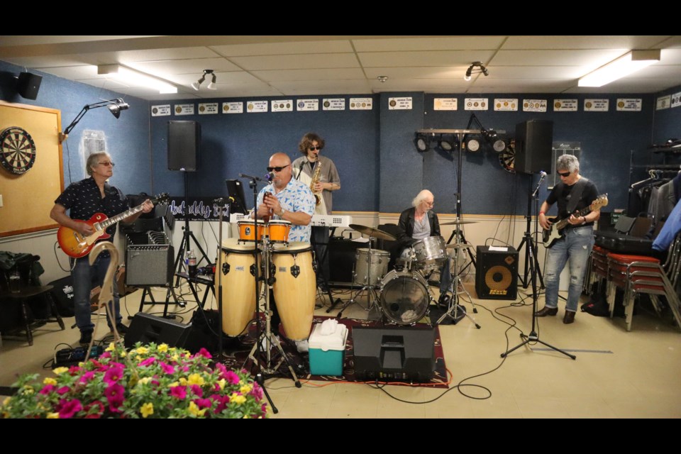  Pubdaddy Blues Band, featuring Roger Picken, helped draw a crowd  to the recent Royal Canadian Legion Branch 124 fundraiser.