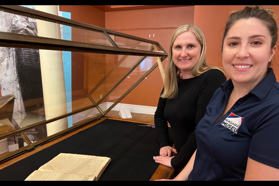 The NOTL Museum’s Sarah Kaufman and Shawna Butts are proud to have the original text of the Act to Limit Slavery.