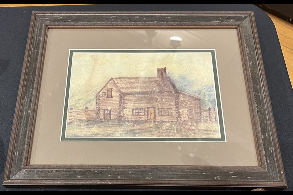 The sketch of the William Riley house that was built in 1819.