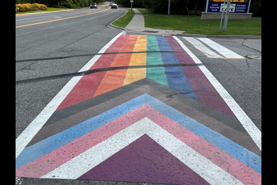 The Pride crosswalk in Niagara-on-the-Lake has been defaced from the third time in two months.