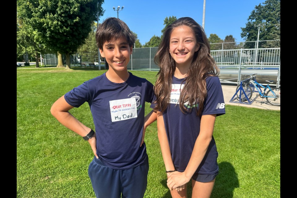 Middle School students Wes Ridesic and Sienna Rey were the speech writers and student leaders for the run this year
