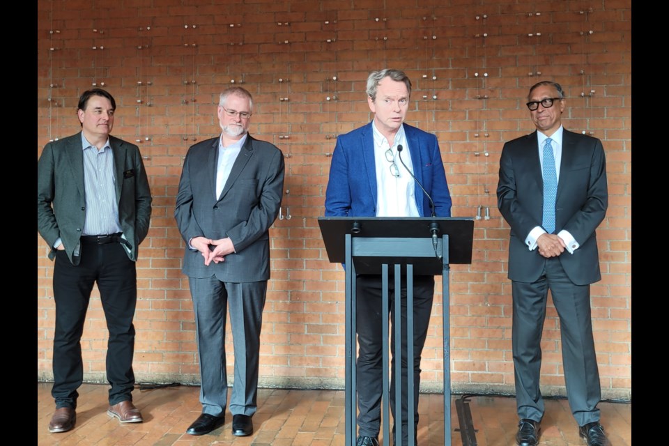 Shaw Festival treasurer Greg Prince, executive director Tim Jennings, artistic director Tim Carroll and board chair Ian Joseph all spoke of 2023 as the best artistic season, but with disappointing financial results.
