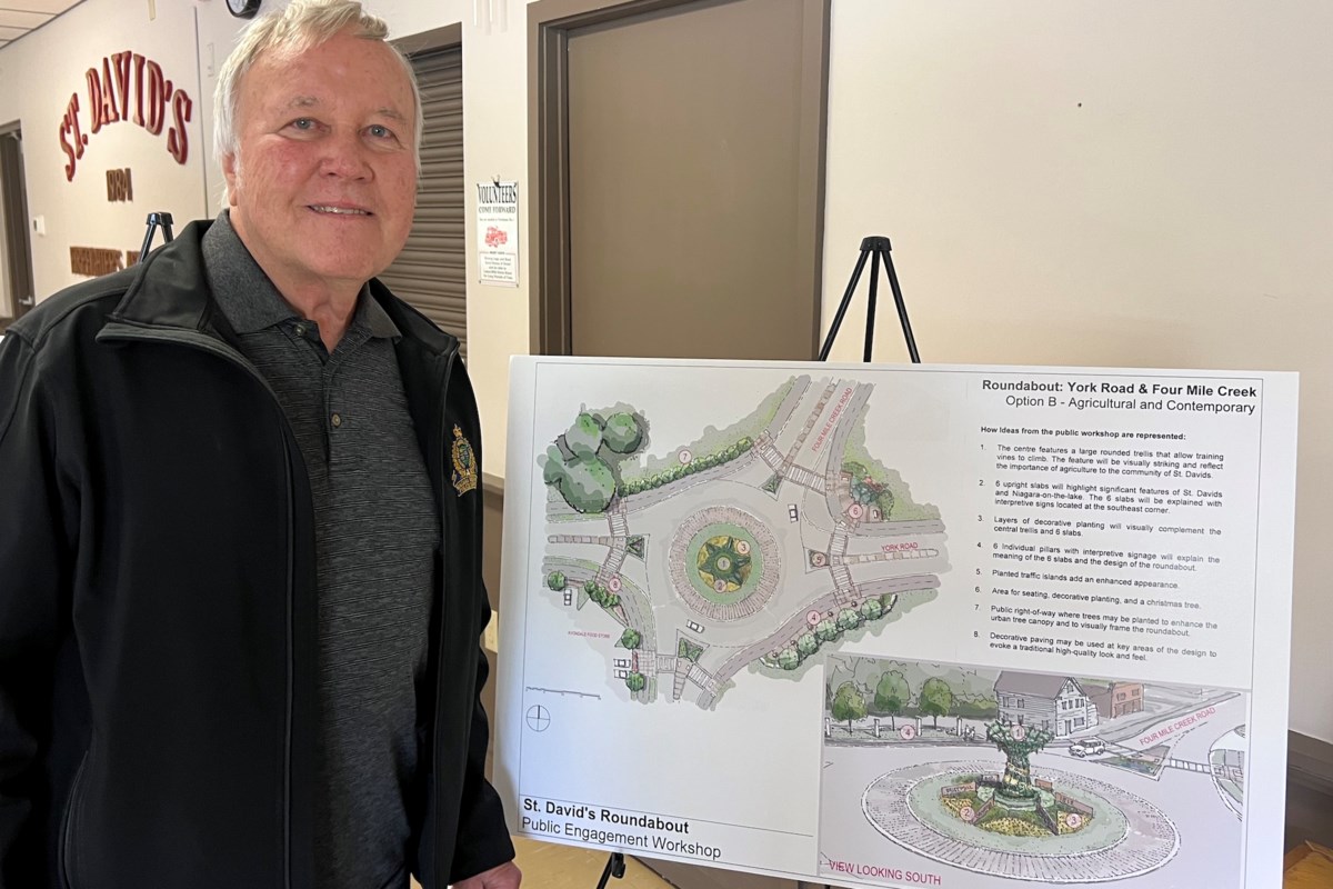 St. Davids roundabout design includes historical and agricultural themes