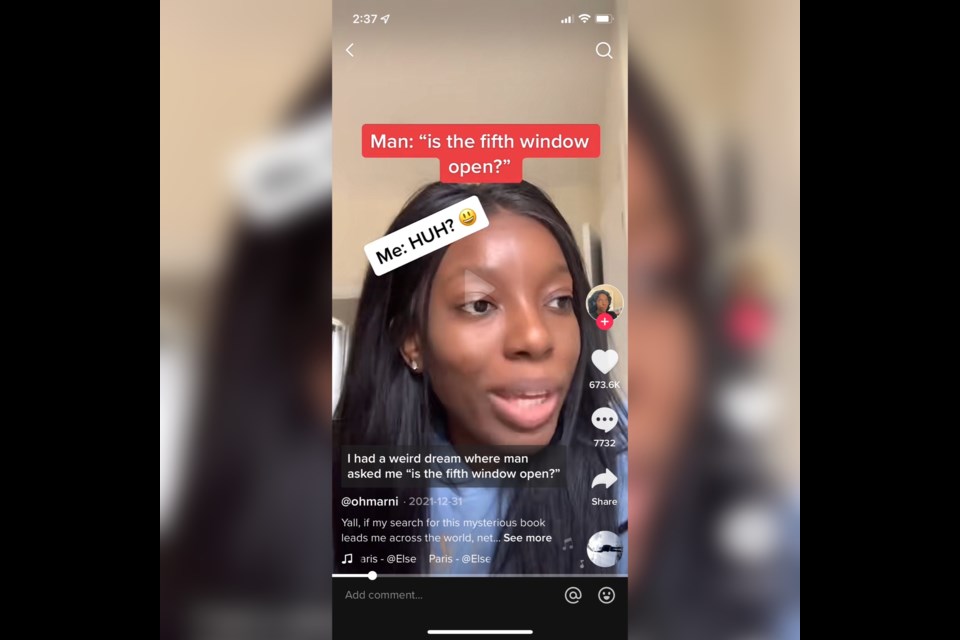 TikTok personality OhMarni discusses her search for The Fifth Window.