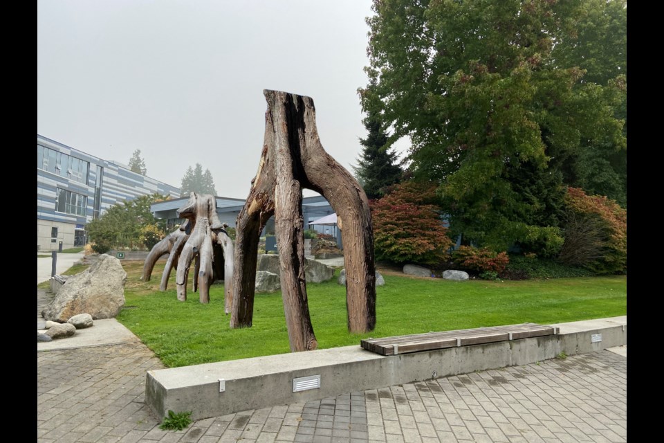 What the completed public art piece by Brent Comber is envisioned to look like at the West Vancouver Community Centre. image District of West Vancouver