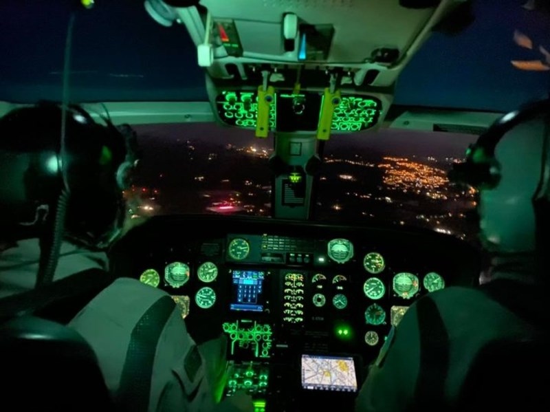 A North Shore Rescue helicopter rescue team evacuated 30 residents from Sumas Prairie Tuesday night.