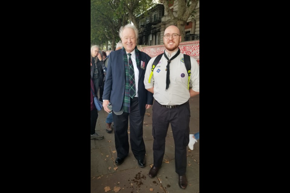 West Vancouver's Roddy MacKenzie with friend Stuart Cunningham, whom he met in the line up to pay respects to the Queen.