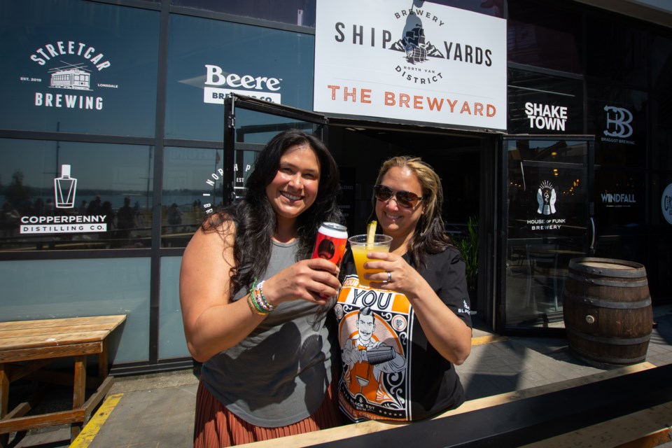Windfall Cider co-owner Nathaly Nairn and Copperpenny Distilling co-owner Jenn Kom-Tong came up with the idea for the pop-up after being approached by Lonsdale Quay. | Nick Laba / North Shore News 