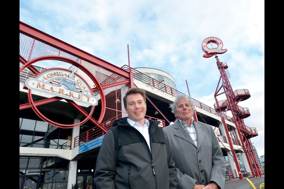 Taylor and Gary Mathiesen of Lonsdale Quay's parent company are looking forward to major renovations to update the waterfront market, Nov. 15, 2021.