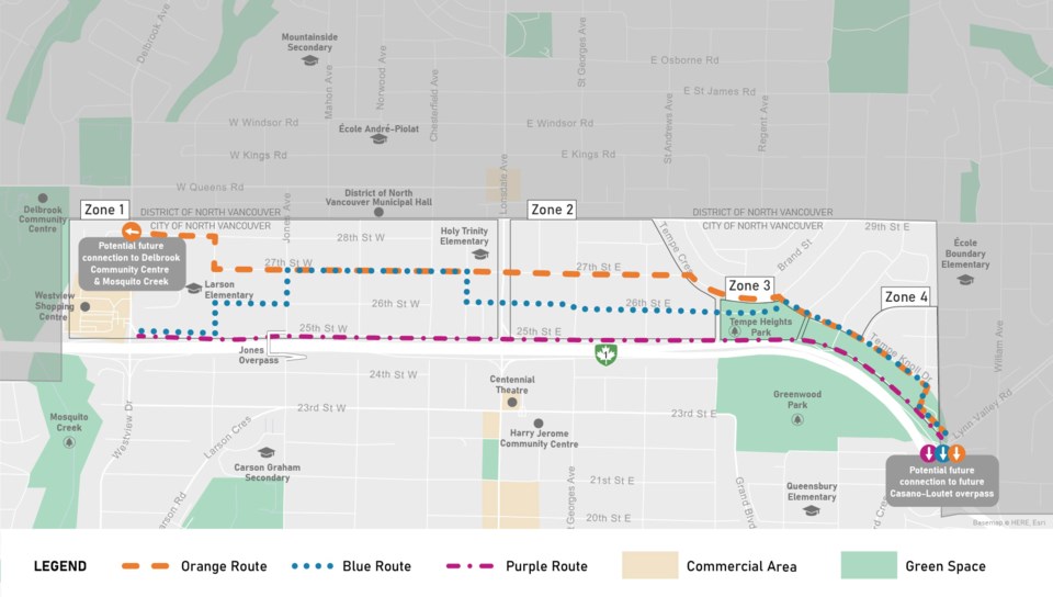 CNV upper levels active transportation routes