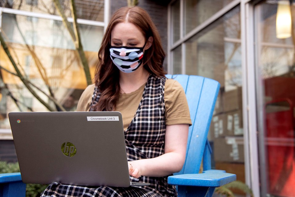 Loanable laptops at library