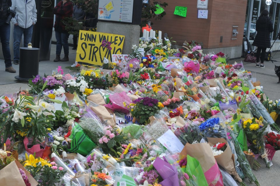 Lynn Valley attacks flower memorial