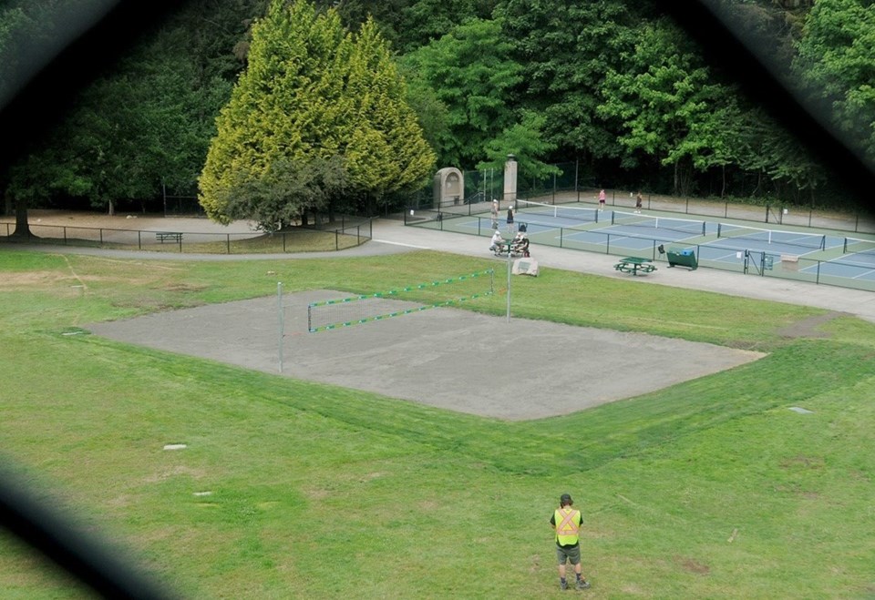 Volleyball court at Mahon Park