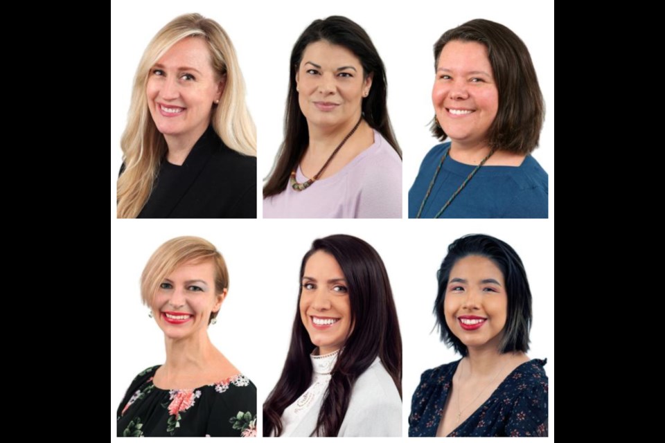 In North Vancouver, the Women of Distinction Awards nominees are, from top-left clockwise: Michele Matthews, Patrice Mousseau, Melina Scholefield, Reeva Billy, Denise William, and Karen Kobel. 