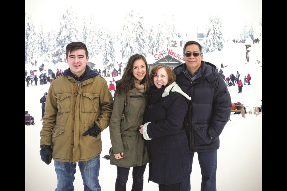 Derek, Jill, Bronwyn and Doug Fung at Grouse Mountain in 2015.