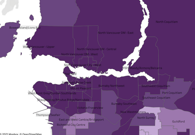 Lower Mainland COVID map Dec22