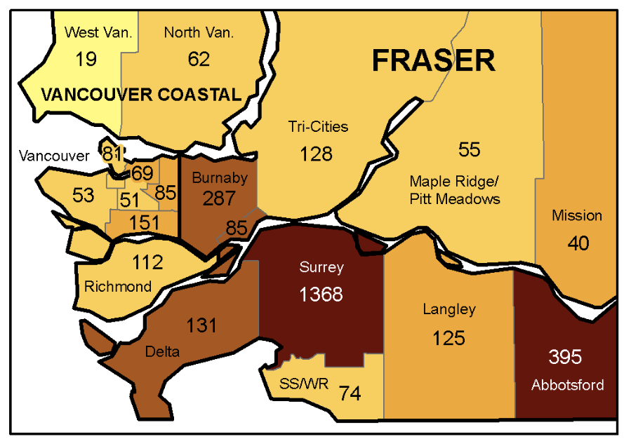 Lower Mainland weekly stats Dec23