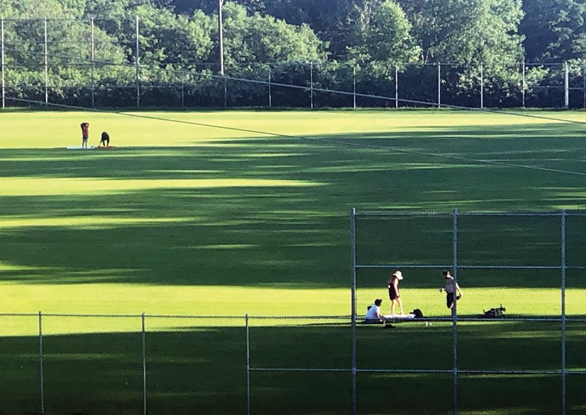 Physical distancing in a North Shore park