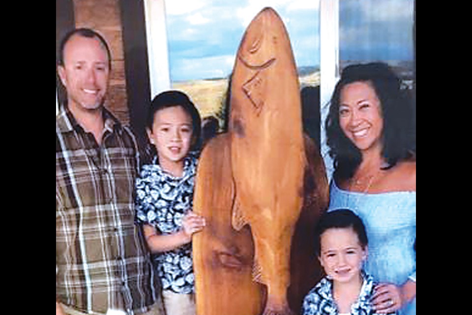 Reid and Melissa Hance with their children Liam and Luke at a property owned by Melissa Hance's family in Merritt. Reid spent many happy weekends there with his father-in-law, hunting and fishing, according to his wife. Hance, 46, died suddenly at home in Delta April 14 after contracting COVID-19.