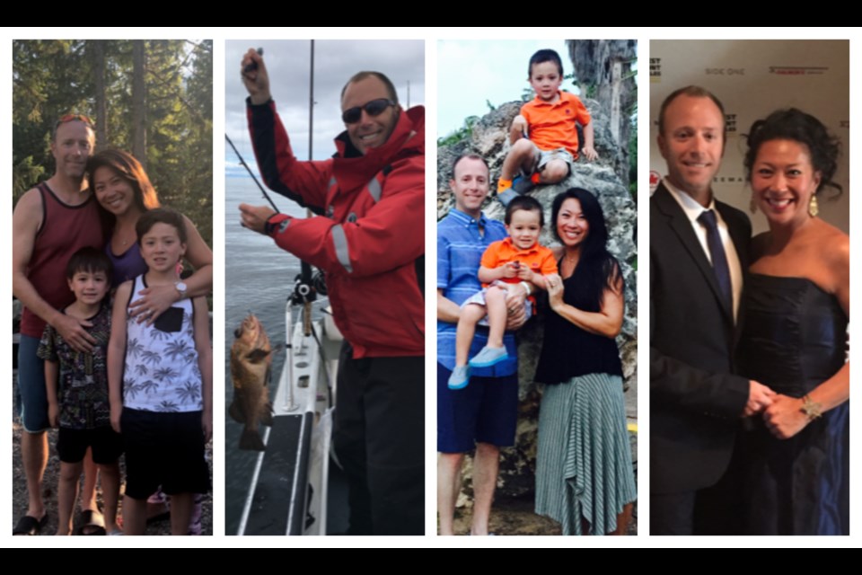 North Vancouver father Reid Hance with his family. 