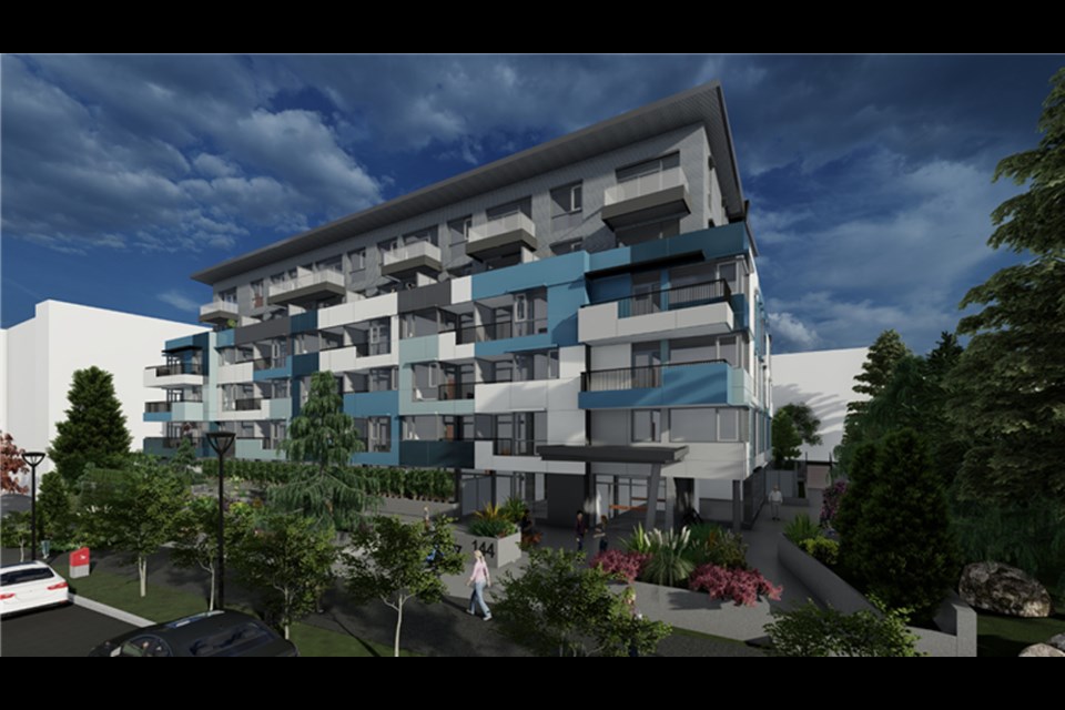 A six-storey building proposed for 144 West 21st St. in North Vancouver, rejected by council on Feb. 7, 2022.