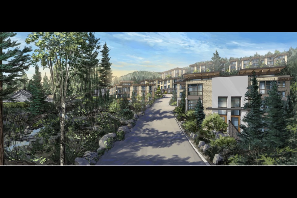 A rendering shows duplexes proposed for Daffodil Drive in West Vancouver. 